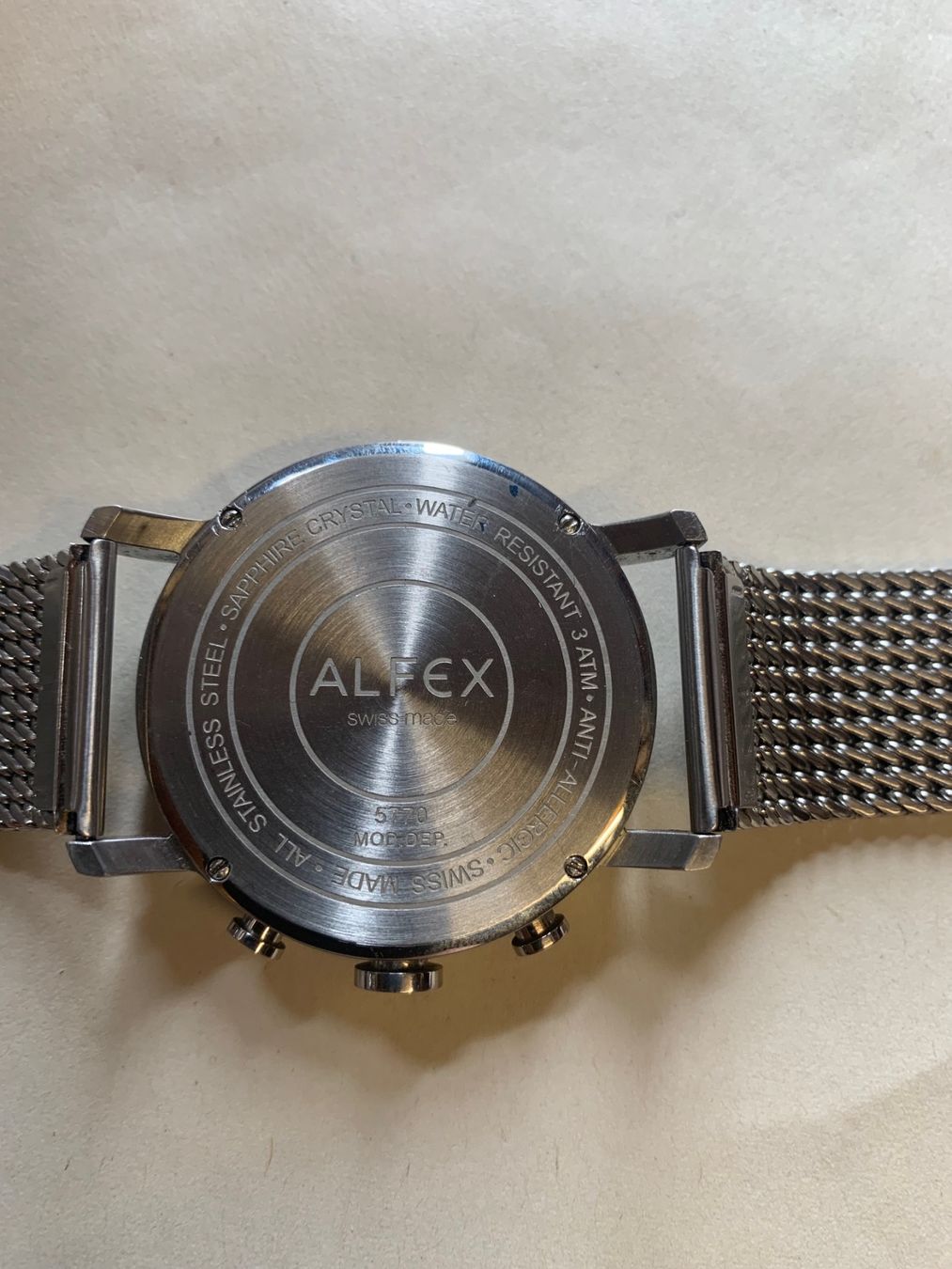 Alfex Orologi: Neuwertiger Cover Chronograph Swiss Made – Nuovo (secondo la descrizione) da Ermensee venduto da Alainmischler 3