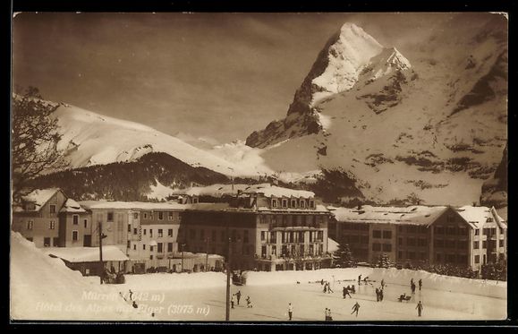 Cartoline postali: Mürren, Hotel des Alpes mit Eiger und E – Usato da Berlin venduto da bartko-reher