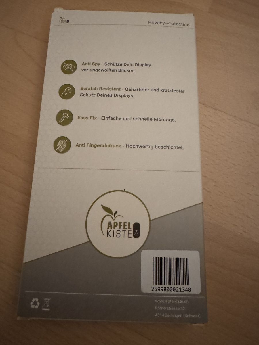 Ritocchi & pellicole di protezione: 2x Neu Displayschutz iPhone 15 Pro (6.1")  Privacy – Nuovo e nell'imballaggio originale da Perlen venduto da SPICE24 2