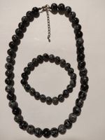 Edelstein Kette und Armband Obsidian