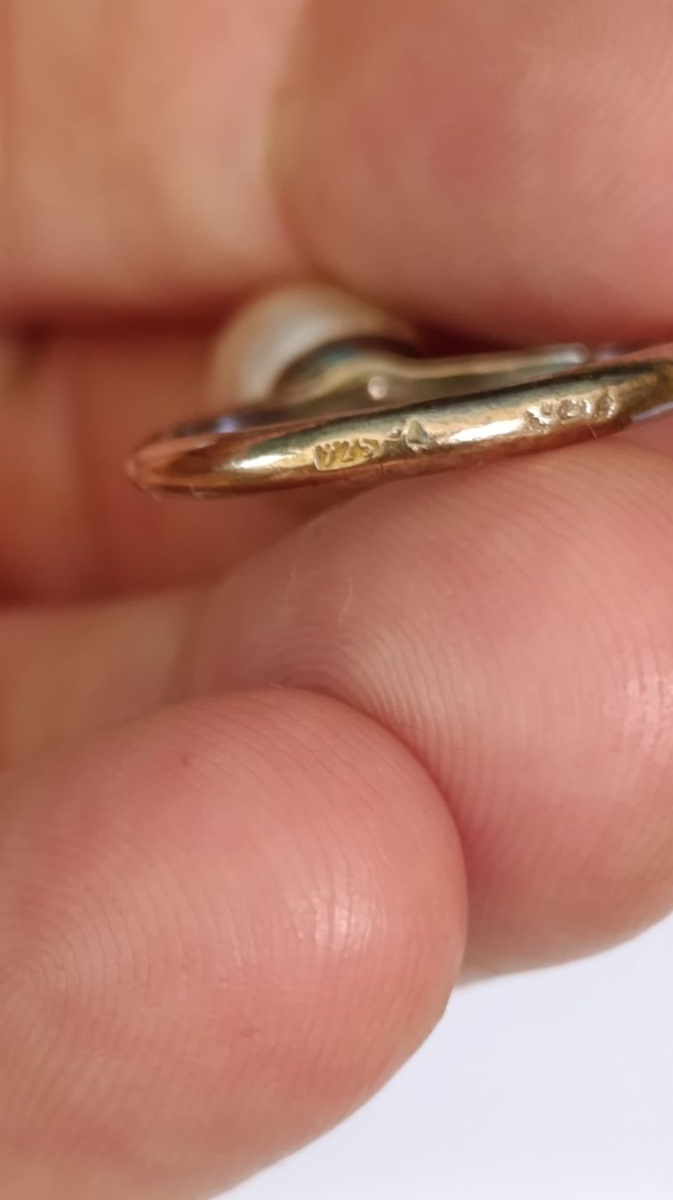 Ringe: Bague ancienne Argent Plaqué Or & Perle! – Gebraucht aus Genève von EcrinVintage 3