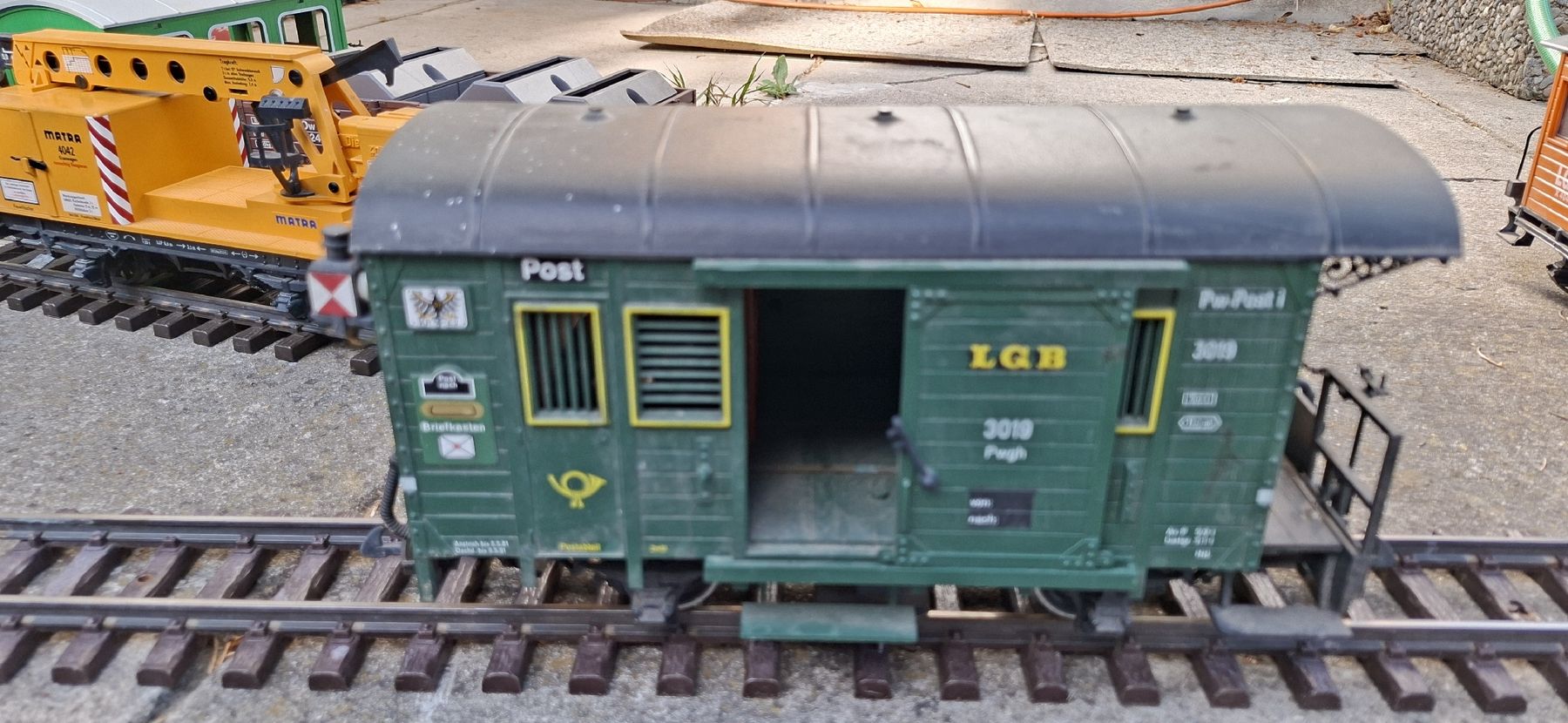 LGB Modellini di ferrovie: LGB Postwagen 3019 – Usato da Münsingen venduto da wd65 1