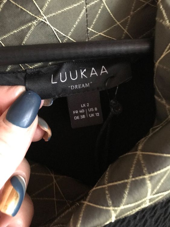 Jupe Longue évasée LUUKAA Taille 46 Neuve Avec étiquettes - Gris Clair, En Coton élasthanne, Longueur 91 Cm