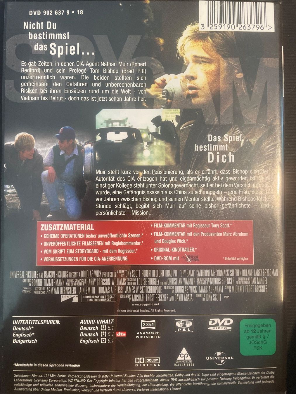Tutti i DVDs: SPY GAME,mit Robert Redford und Brad Pitt – Usato da Winterthur venduto da machmaschine 1