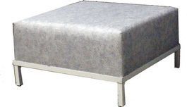 Hocker XL_Silber-Krokodil Optik_80x45cm
