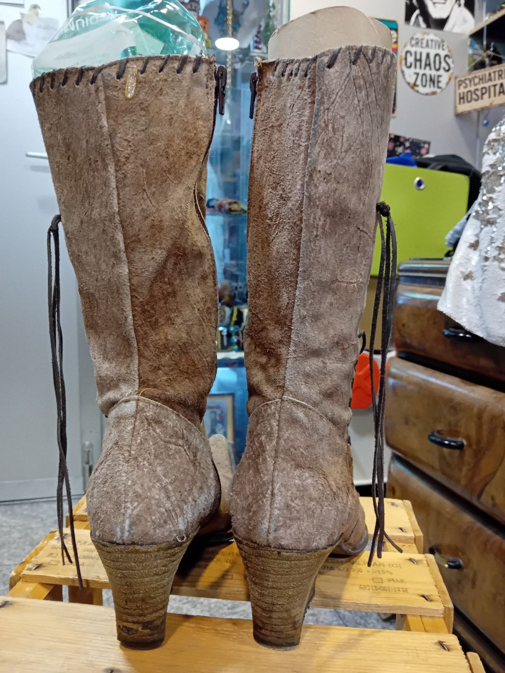 Damenschuhe: Stivali cow boy in camoscio 37 – Gebraucht aus Biasca von Old_6blh 2