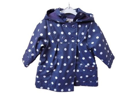 Gr. 62 68 leichtere Regenjacke blau kl. Punkte BLICKFANG