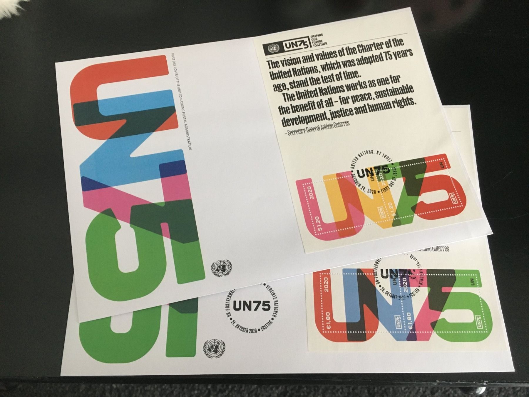 Tous les timbres: 2020 / UNO Wien + NY / UN75 / 2x FDC – Neuf avec emballage d'origine à Grand-Lancy par Dany1973