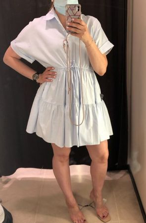 Mini-robe Zara bleue claire, taille S, parfait état