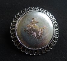 Seemannsgrab Brosche aus Silber 800