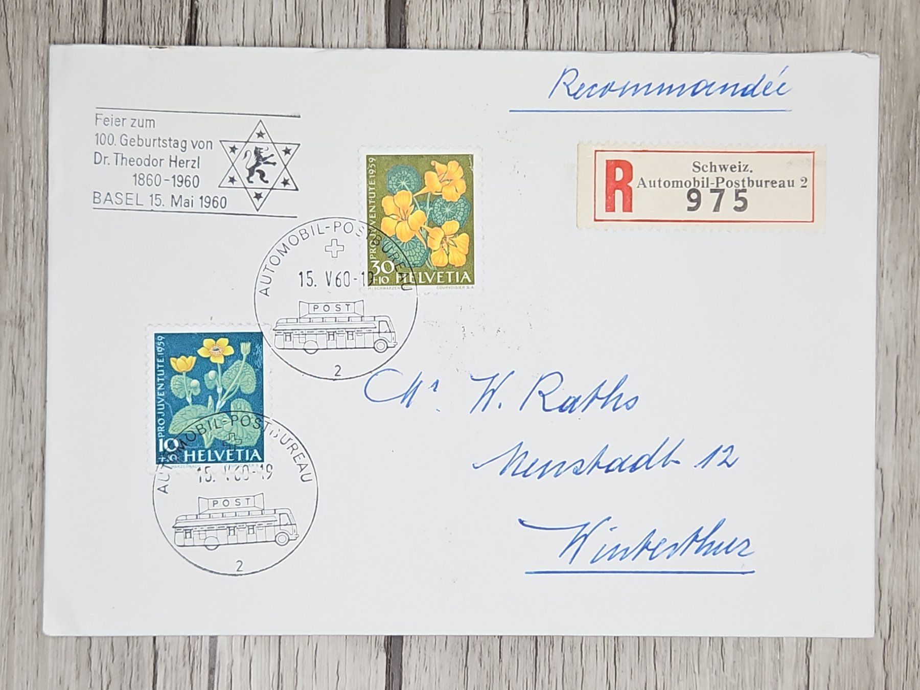 Tutti i francobolli: CL11 Enveloppe + Timbre Suisse 1960 – Usato da Cousset venduto da Patrick_Collections