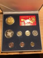 Münz-Set Singapur Jahr des Hahns mit Gedenkkarte 2005