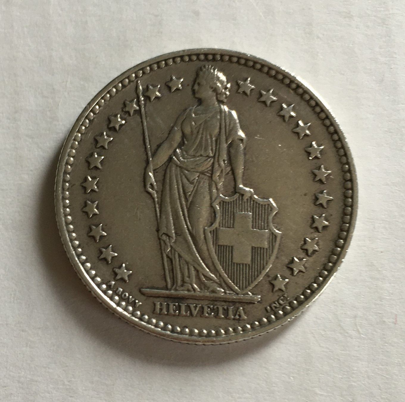 Tutti le monete: 1932 2 Franken vz+ – Usato da Kirchberg SG venduto da Helveticus00 1