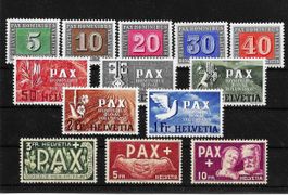 SCHWEIZ PAX SATZ 1945 postfrisch**
