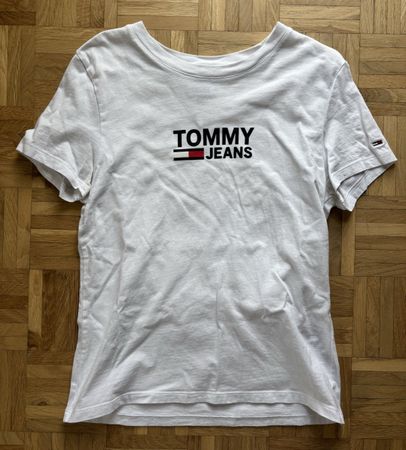 Maglietta Tommy Jeans bianca taglia S estate da donna usata