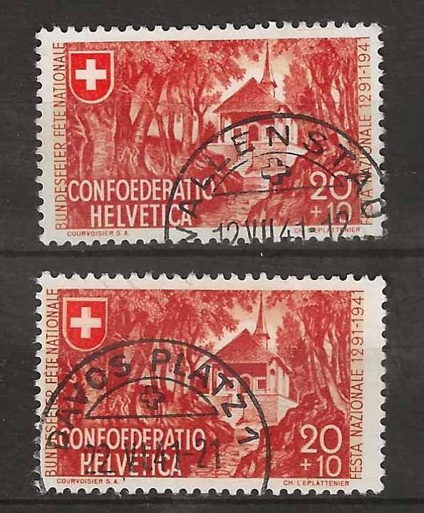 Tutti i francobolli: PP041 - Pro Patria 1941 B14+B14c obl. – Usato da Trélex venduto da Phil_Albert