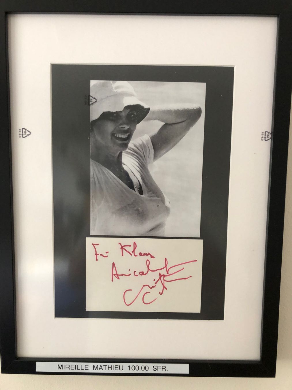 Autografi: Mireille Mathieu  Passepartout  / Autogramm!! – Usato da Egg b. Zürich venduto da Dbunny