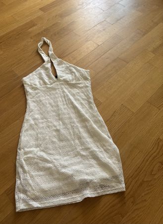 Sommerkleid Divided weiss mit Spitzenmuster Grösse S