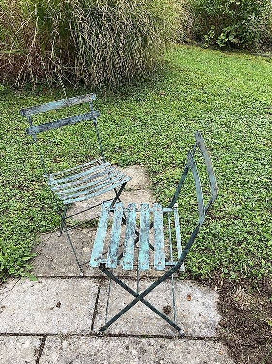 2 Garten Outdoor Metal Stühle Klappstühle Kaufen auf Ricardo