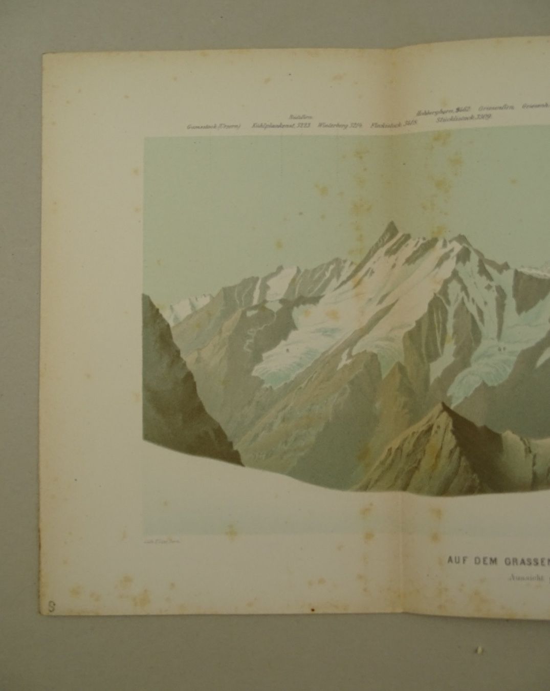 Stiche: PANORAMA, AUF DEM GRASSENPASS BEI ENGELBERG, 1875 – Gebraucht aus Grüningen von Kartensammler 1
