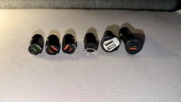 6 stück car charger usb c und usb a