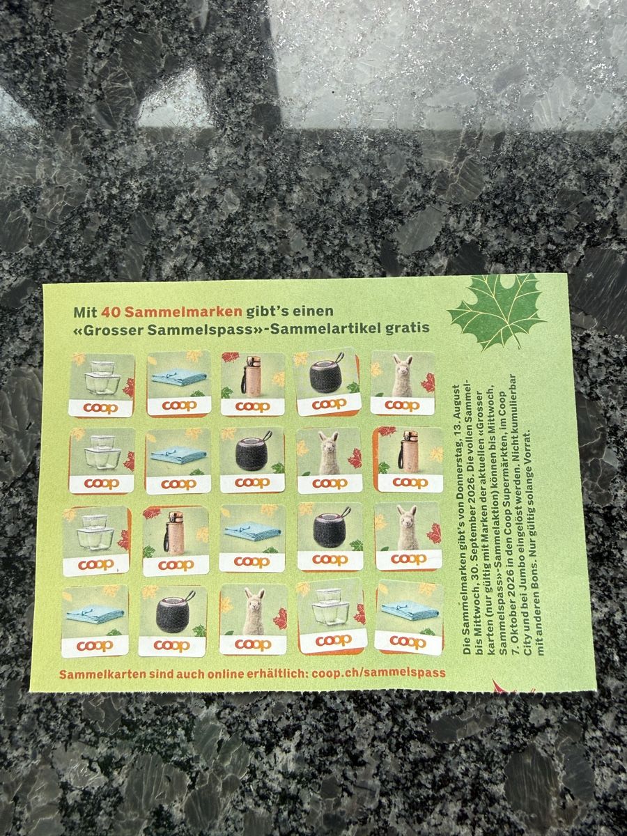 Coop Raccolte di bollini & punti: Coop Sammelmarken 20x – Usato da Zürich venduto da audrey_dri