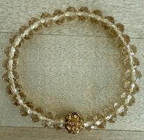 Armband mit Glasperlen und Strass-Kugel - Neuwertig!