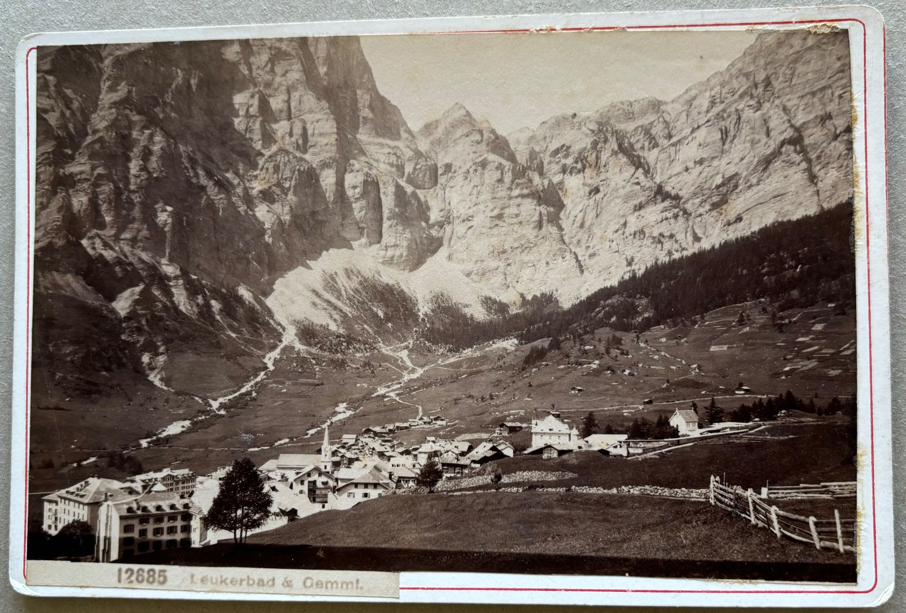 Cartoline postali: Kabinettfoto, Leukerbad und Gemmi – Usato da Frauenfeld venduto da Merk52