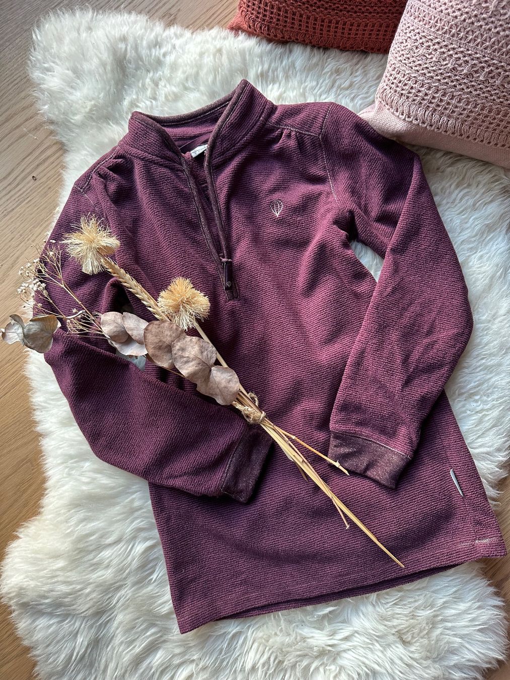 Pomp de Lux Maglioni & Felpe: Bordeauxfarbener Fleece-Pulli POMP DE LUX 134/140 – Usato da Obfelden venduto da dafae