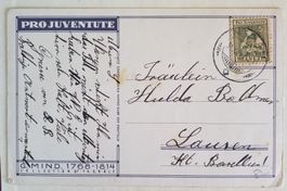 ZB156) 1917, Pro Juventute Karte gelaufen