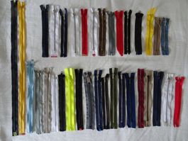 Reissverschlüsse 34 Stück, 13cm – 50cm