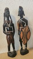 Afrikanische Holzfiguren Massai-Paar (Krieger & Frau) – 30cm