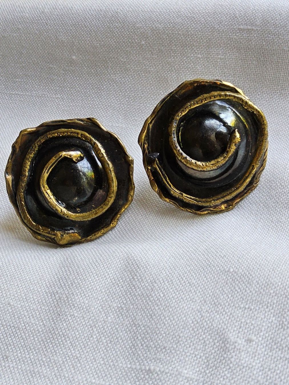 Orecchini pendenti & Orecchini a lobo: Vintage handmade Metall Ohrclips, – Usato da Zürich venduto da helsan
