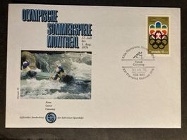 Kanada 1976 Olympiade Montreal Kanu Sporthilfe Sonderstempel