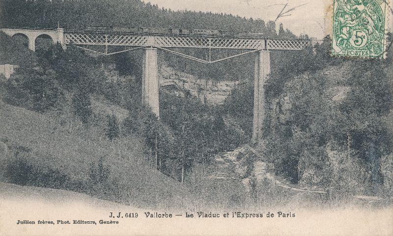 Cartoline postali: Vallorbe - Express de Paris + 1907 – Usato da Emmenbrücke venduto da teestube