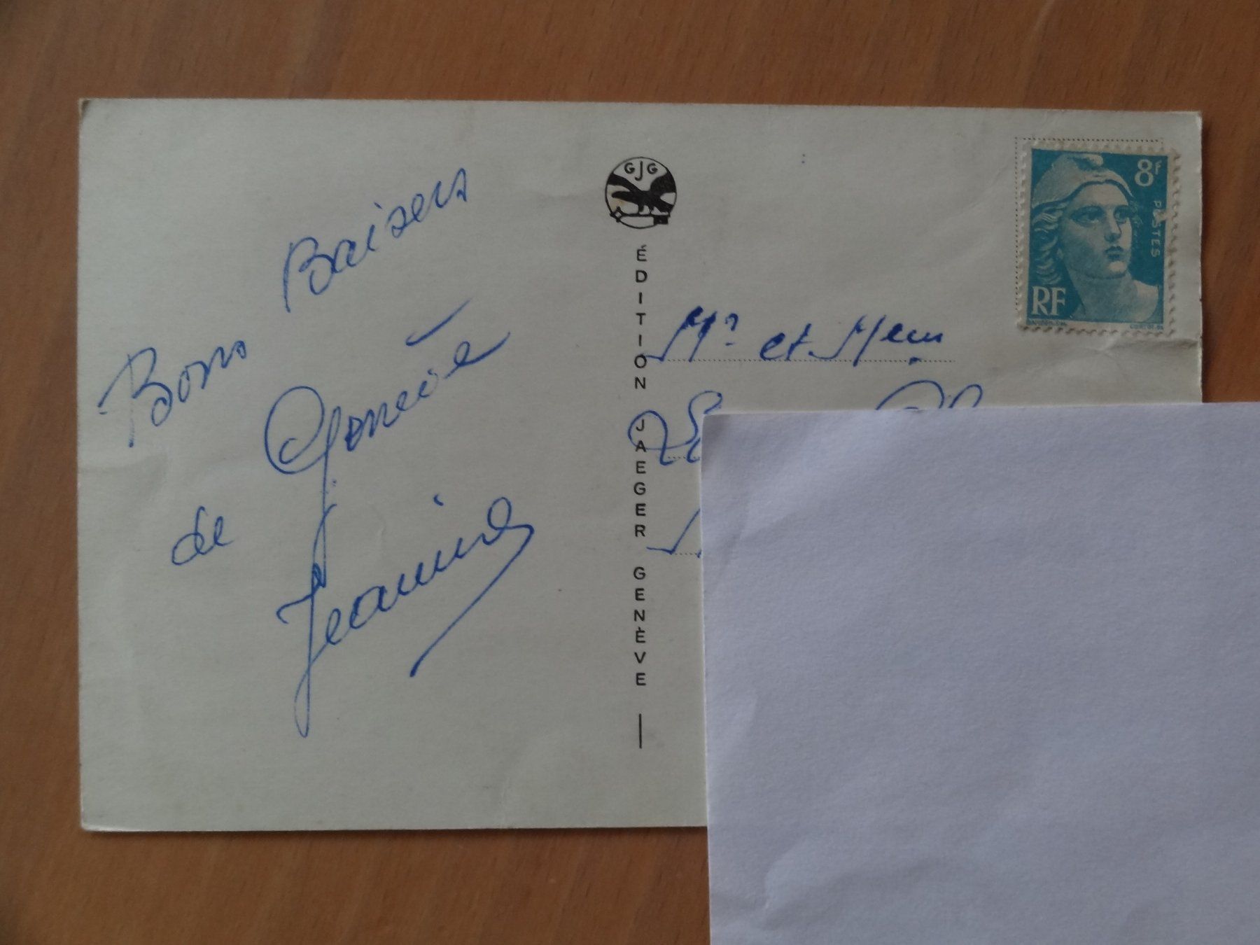 Cartoline postali: Souvenir de Genève – Usato da St Léonard venduto da Riglin 1