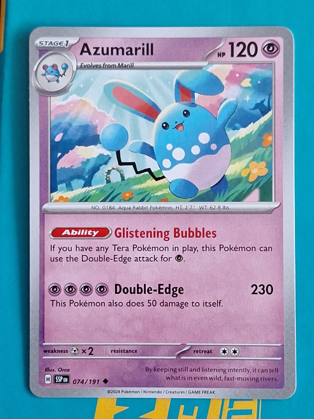Pokémon Carte collezionabili: Azumarill - Pokemon Surging Sparks – Usato da Altstätten SG venduto da GGsGameshop