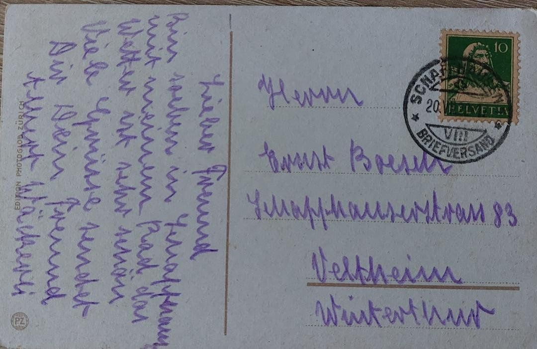 Cartoline postali: SCHAFFHAUSEN  -  1917 – Usato da Delémont venduto da Domdom1 1