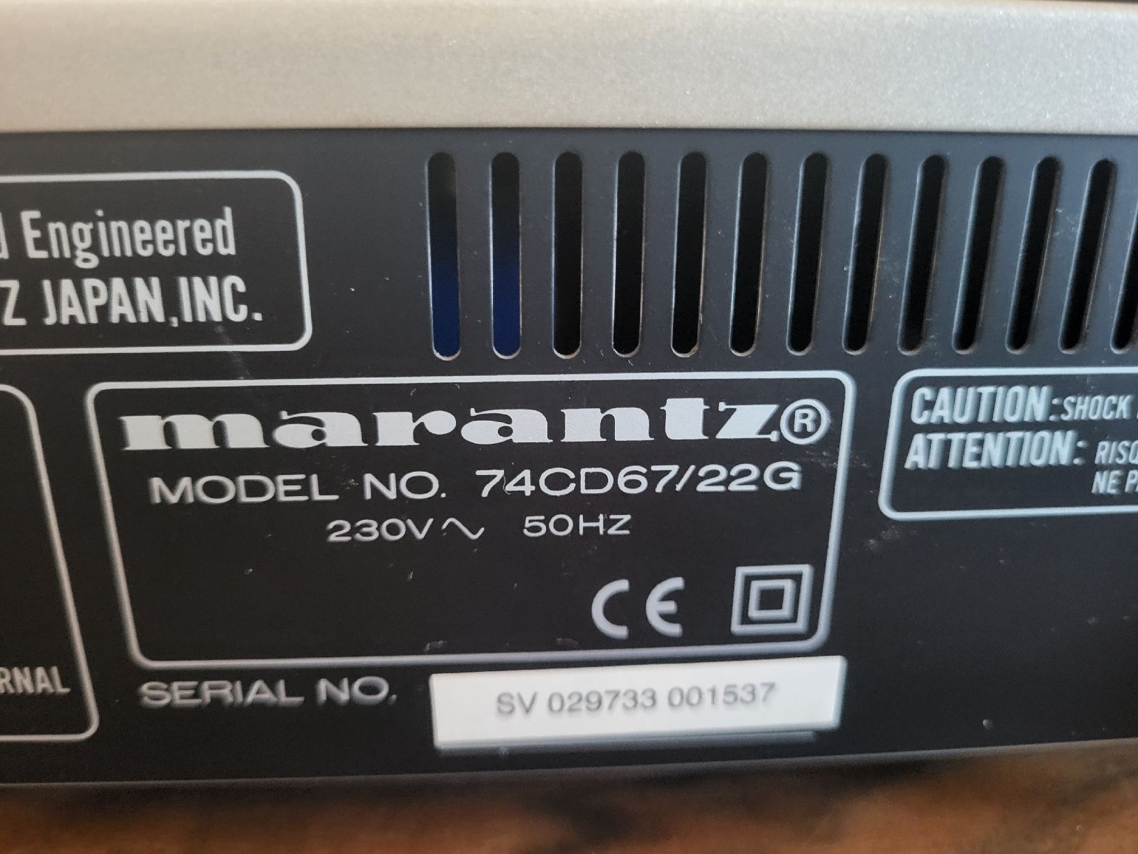 CD: MARANTZ CD PLAYER – Difettoso da Fruthwilen venduto da Mostro-Medusa 5