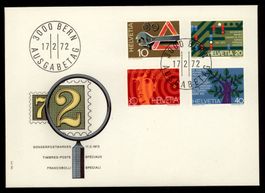 1972, FDC, Sondermarken I (Nr. 505–508)