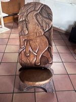 Chaise en bois éléphant 