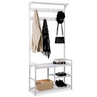 Garderobe Garderobenständer Kleiderständer Bank Schuhablage