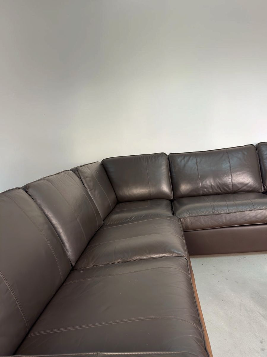 Divani: Ecksofa aus echtem Stierleder, Tabakbraun – Usato da Bachenbülach venduto da Sofalab.swiss 3
