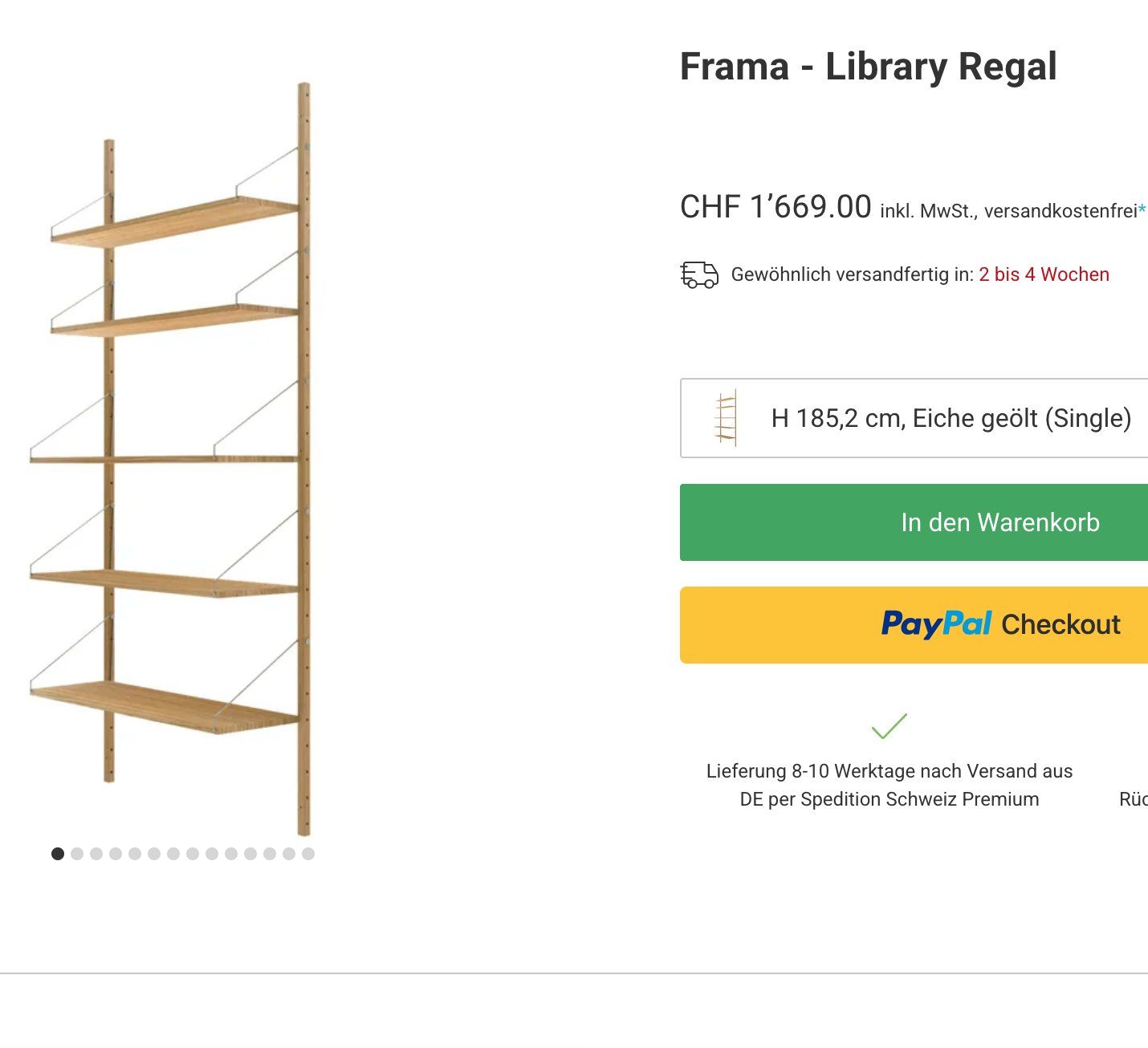 Scaffali: Wandregal, Library by FRAMA mit 5 Tablaren, Eiche geölt – Usato da Uhwiesen venduto da malerbis 7