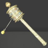 🙏 Antike Tibet Gebetsmühle – Harmonie in Bewegung! 🌀