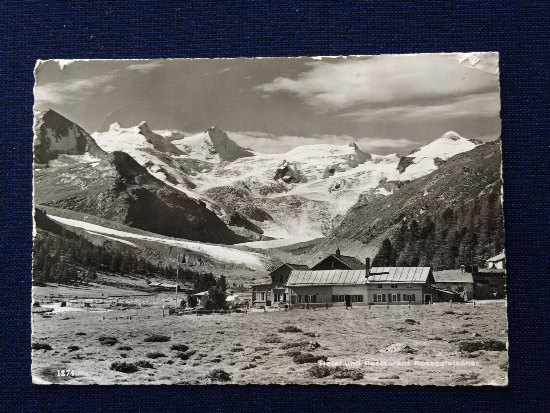 Ansichtskarten: AK Hotel Restaurant Roseggletscher Berg Häuser – Gebraucht aus Küssnacht am Rigi von cartolina-1