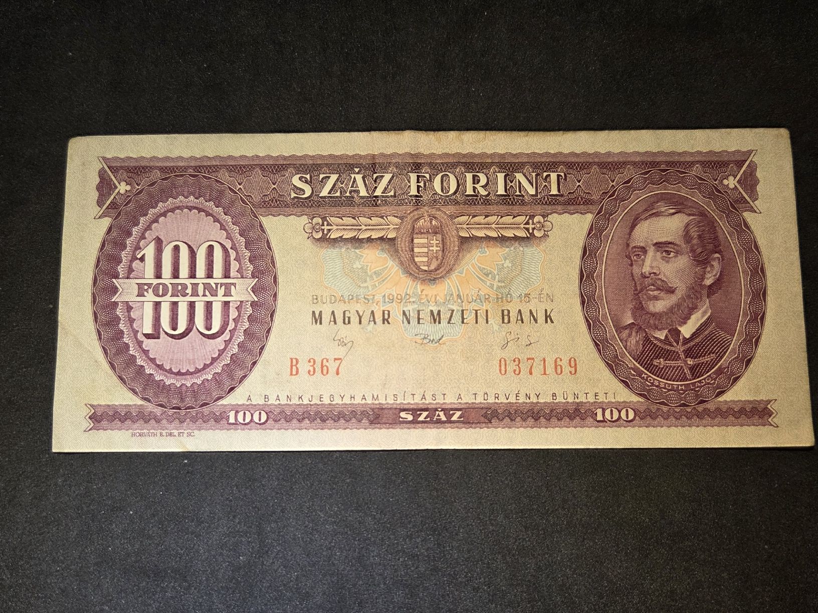 Billets de banque: 100 Forint - Ungarn - 1992 – D'occasion à Geroldswil par Antica01