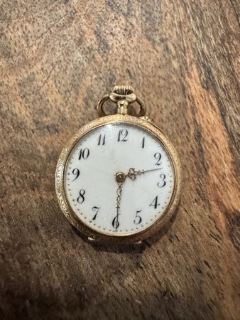 Antike 14K Goldene Taschenuhr oder Anhänger