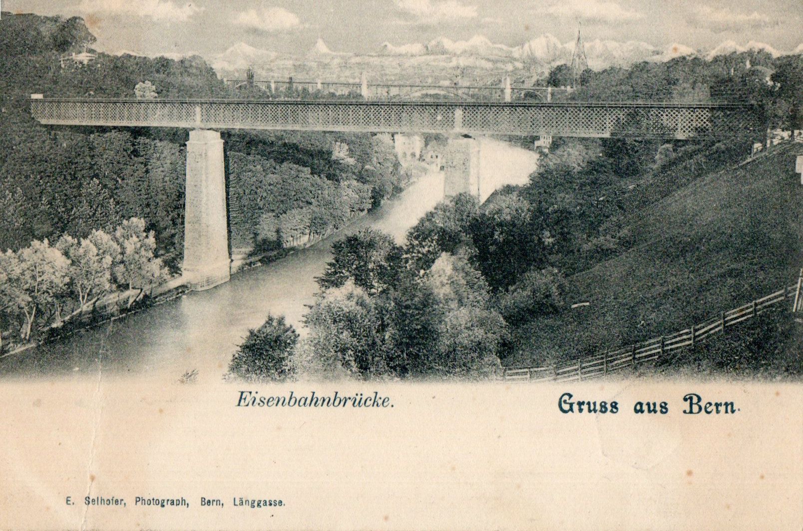 Ansichtskarten: Gruss aus Bern - Eisenbahnbrücke – Gebraucht aus Melano von pisonsdro
