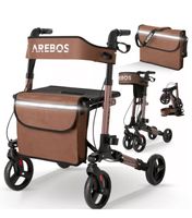 AREBOS Alu Rollator klappbar Leichtgewichtsrollator Laufhilf